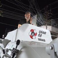 MNM President Kamal Haasan campaigns for DMK candidate in Tiruchirappalli East