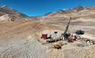 Los Azules active drill rig