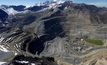  Poços abertos das minas de cobre Andina da Codelco próximos à Cordilheira dos Andes