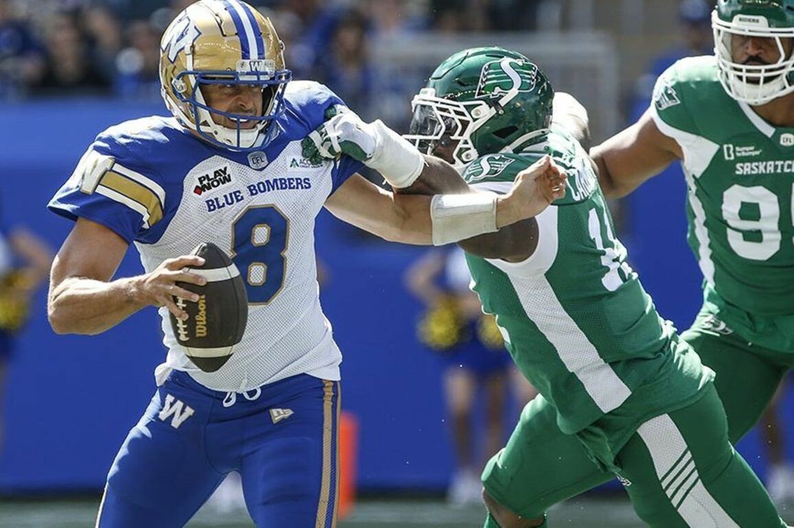 Blue Bombers beat the Roughriders in CFL exhibition action on Saturday