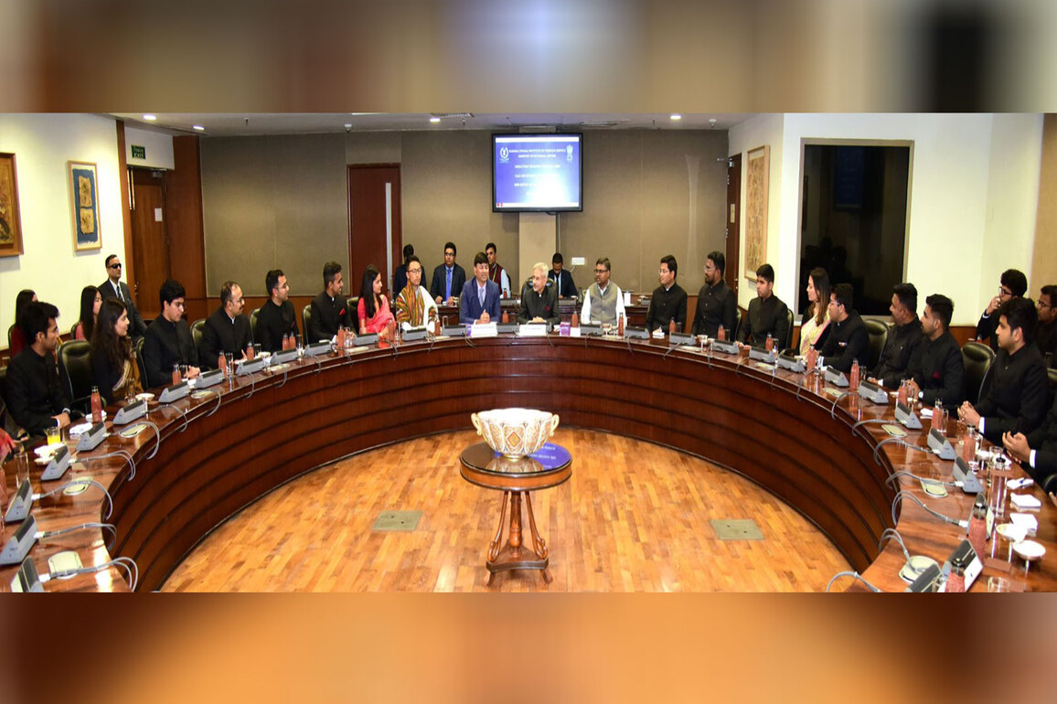 EAM Jaishankar interacts with IFS officer trainees and two Bhutanese diplomats