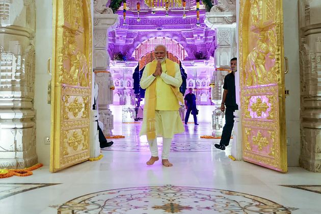 PM Modi lands in Ayodhya to take part in flag-hoisting ceremony at Ram Temple