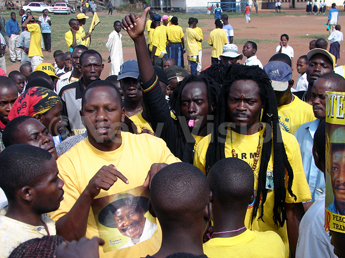 odfrey yakana during a campaign rally in 2006