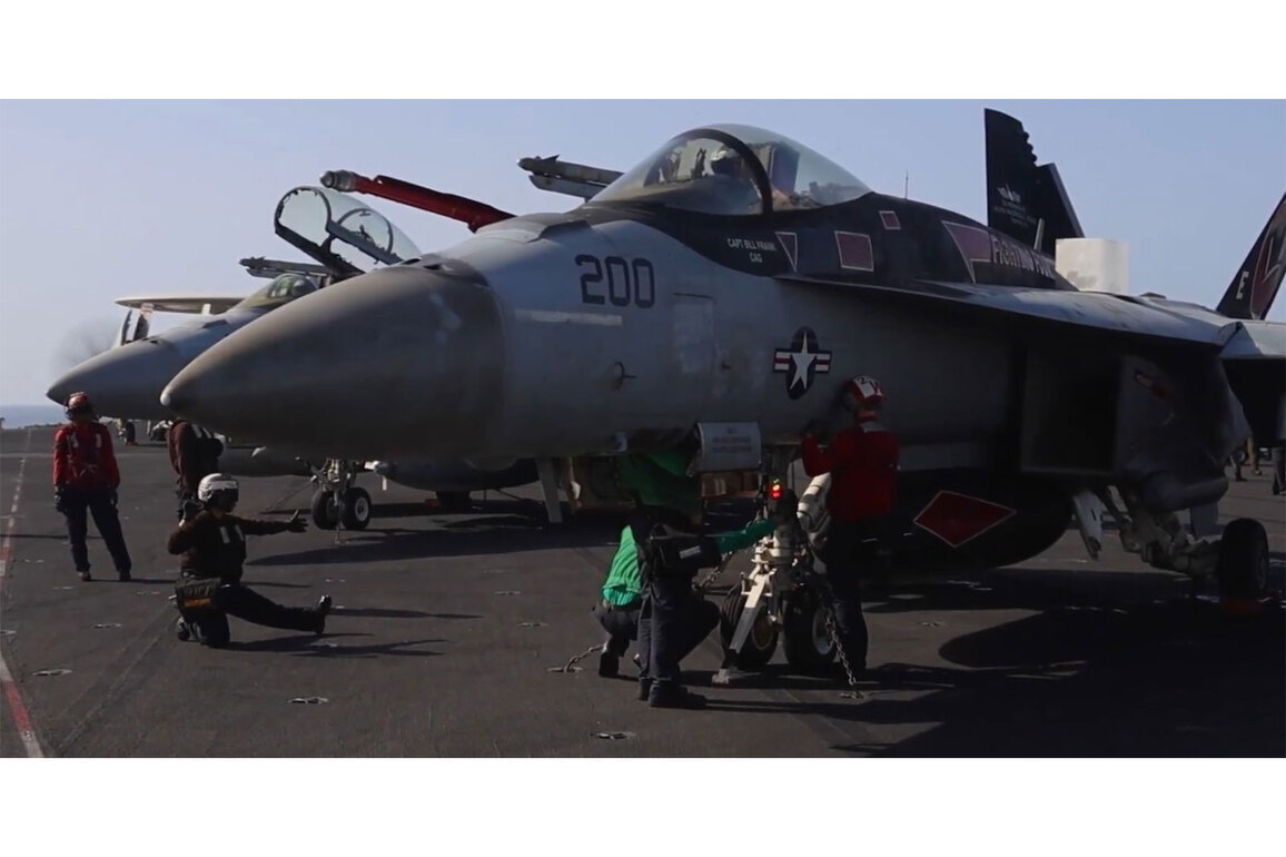 US Navy jets launch from USS Abraham Lincoln during Operation Epic Fury: CENTCOM