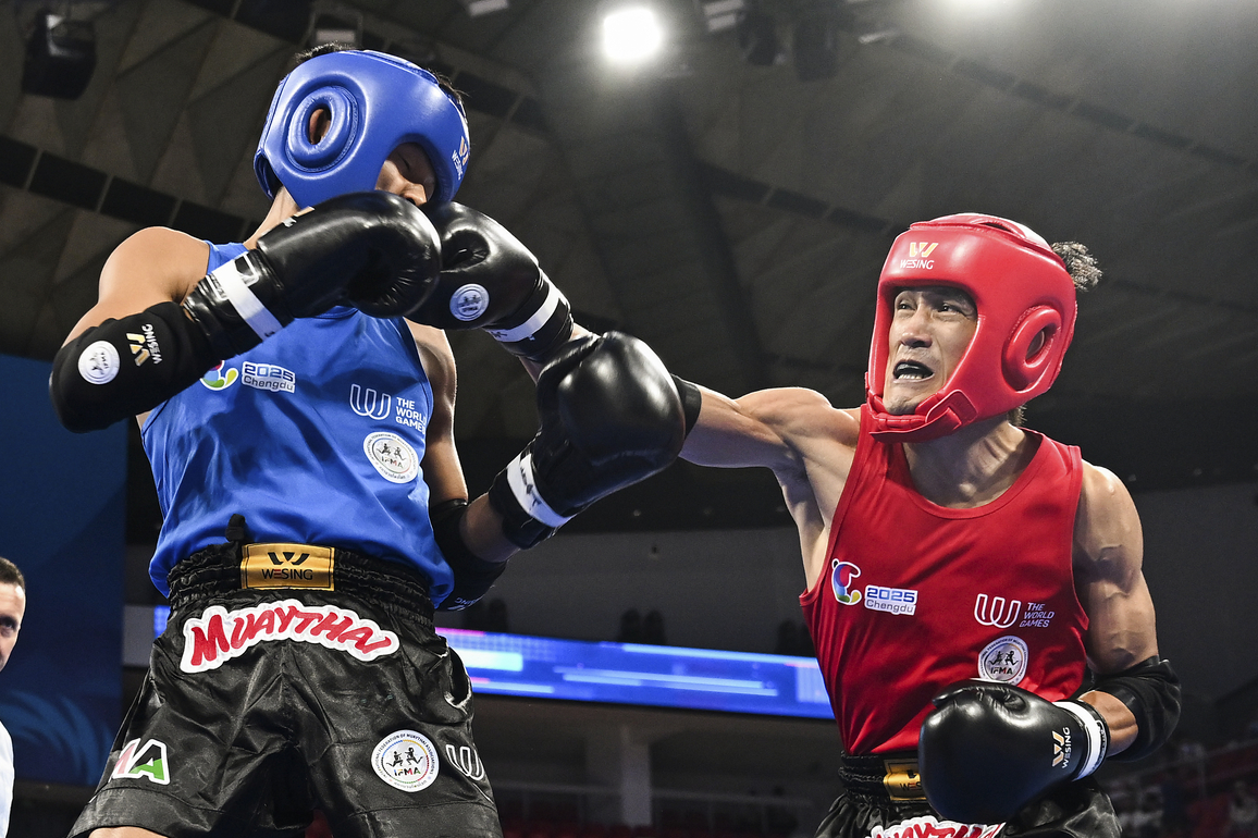 (SP)CHINA-CHENGDU-THE WORLD GAMES 2025-MUAYTHAI-MEN'S -57KG-QUARTERFINALS (CN)