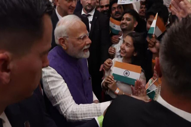 PM Modi interacts with members of Indian diaspora as he arrives in Croatia