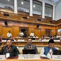 Haryana Speaker Harvinder Kalyan attends All India Speakers Conference in New Delhi