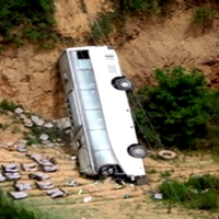 Passenger bus skids off a cliff in Sri Lanka, killing 21, injuring 35