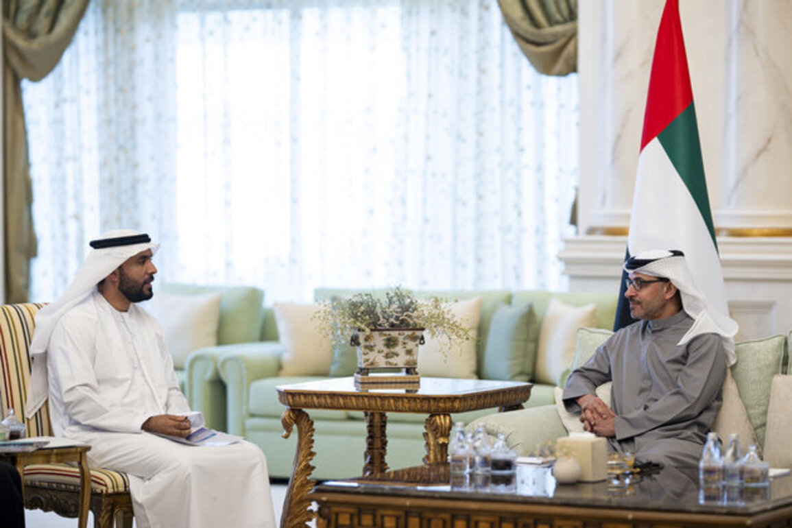 Hazza bin Zayed receives delegation from Abu Dhabi Agriculture and Food Safety Authority