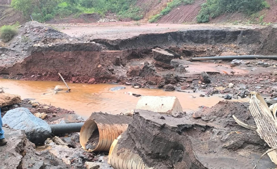 Vale dam that overflowed in Congonhas