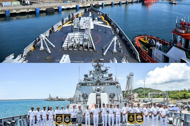 Indian Naval ship Sahyadri visits Kemaman, Malaysia operational deployment to South China Sea and Indo-Pacific