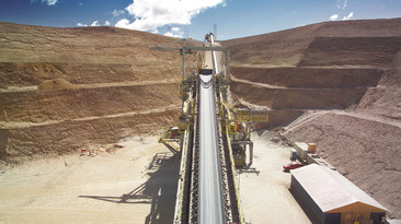 An ABB heavy-duty gearless conveyor