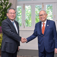 SINGAPORE-CHINA-LI QIANG-EDDIE TEO-MEETING