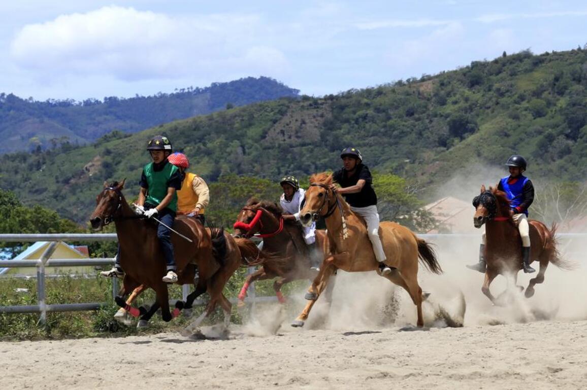 Asia Album: Indonesian teenagers compete in traditional horse race
