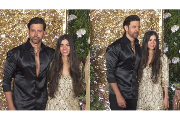 Hrithik Roshan, Saba Azad walk hand-in-hand at Ramesh Taurani's star-studded Diwali bash