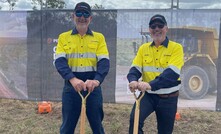  Pembroke CEO Barry Tudor and chief operating officer Mark Sheldon at the soil turning ceremony at the Olive Downs project in Queensland.