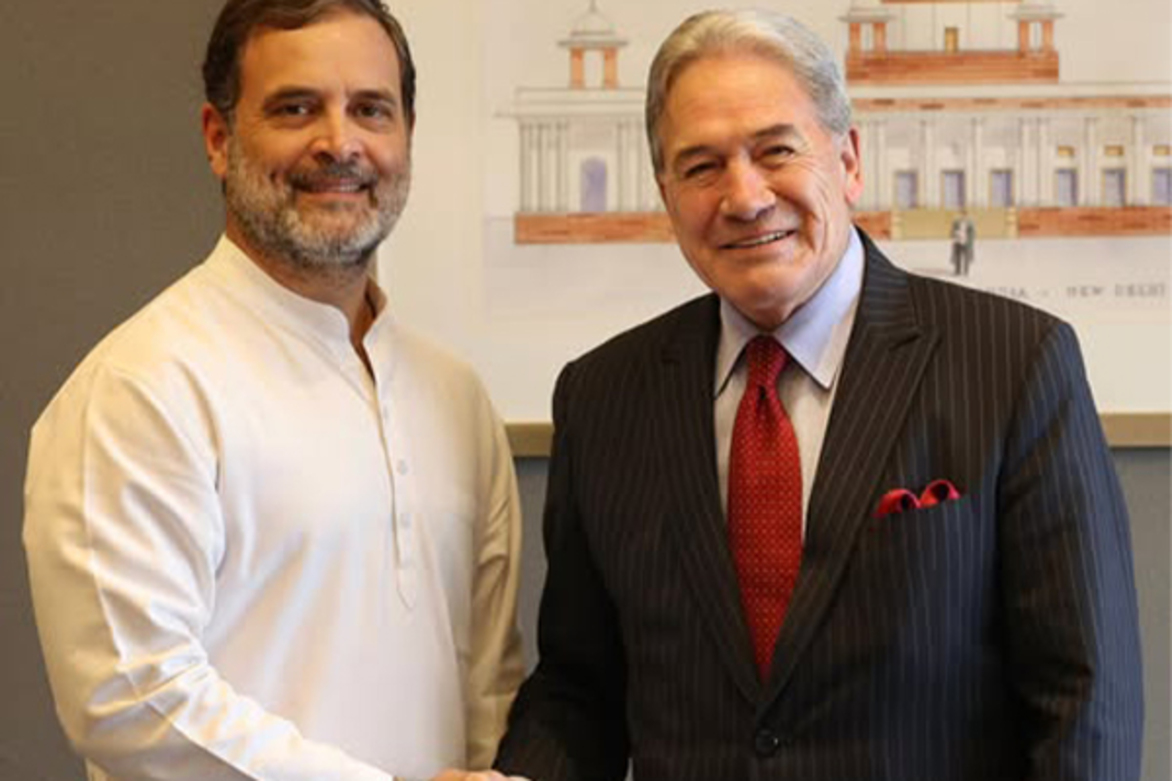 Congress leader Rahul Gandhi holds "warm, engaging" talks with New Zealand's Dy PM