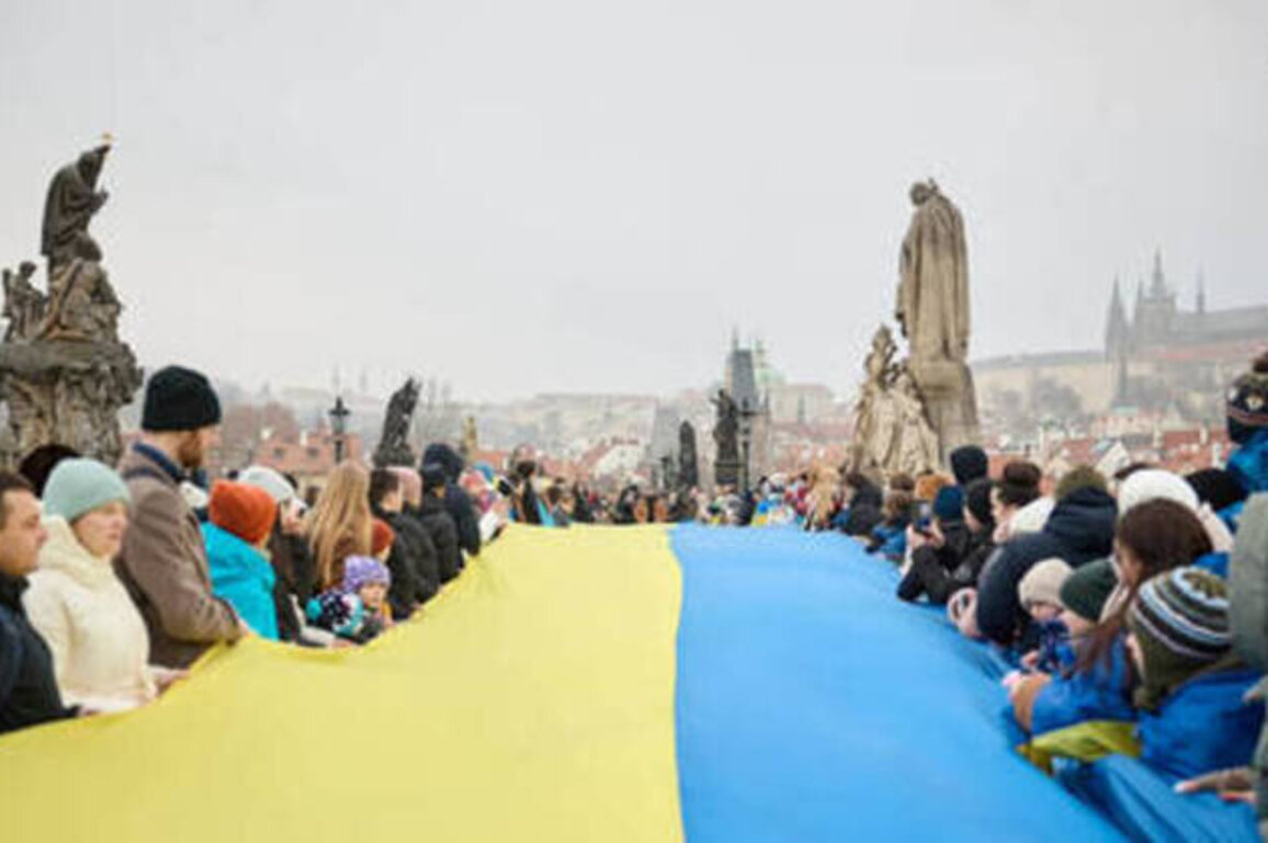 'Provocation': Czech MP condemns giant Ukrainian flag in Prague
