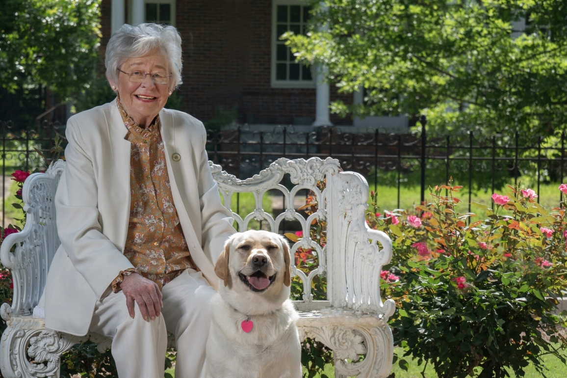 Gov. Kay Ivey introduces Huntley as Alabamas new First Dog