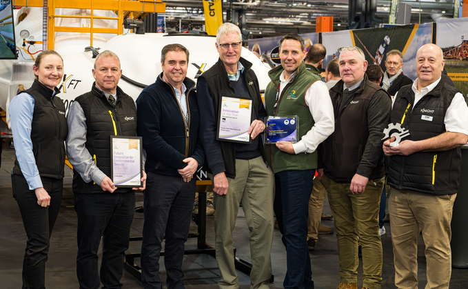 Knight Farm Machinery receiving the award. Left to right: Clare Slane, Cliff Buck, Charlie Nicklin, Brian Knight, Mathew Smart, John Wooding, Paul Harrison. 