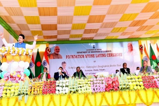 Tripura CM, Bangladesh Minister lay foundation stone for third Indo-Bangla border haat at Kamalpur
