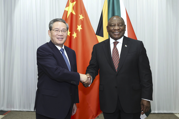 SOUTH AFRICA-JOHANNESBURG-CHINA-LI QIANG-CYRIL RAMAPHOSA-MEETING