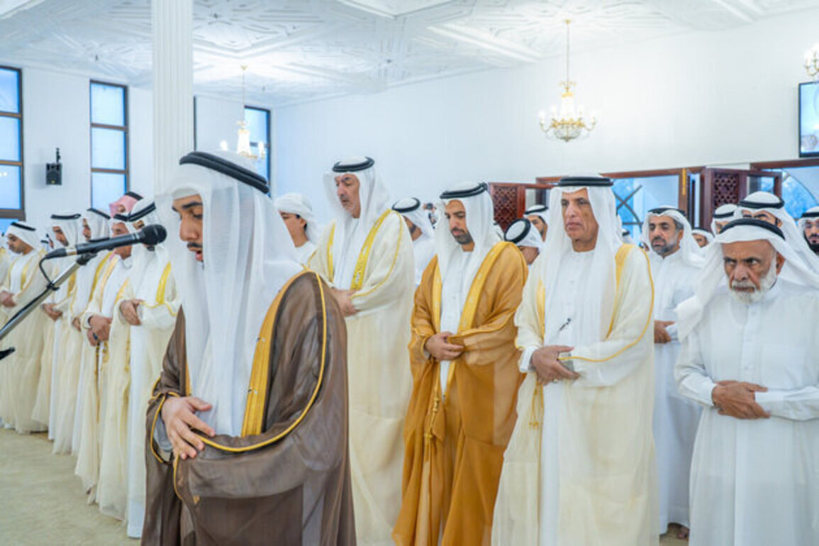RAK Ruler performs Eid Al-Fitr prayer at Sheikh Saqr bin Mohammed Al Qasimi Mosque in Khuzam