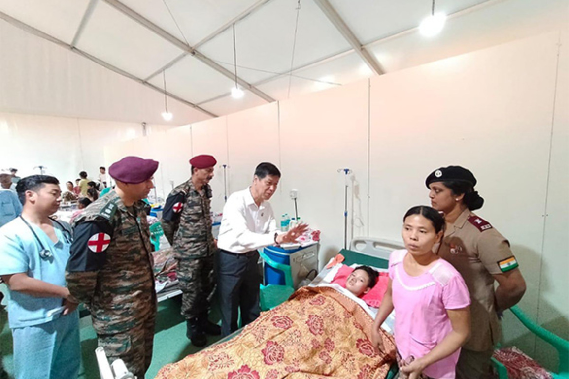 Myanmar: Mandalay CM visits, praises Indian Army Field Hospital set up for 'Operation Brahma'