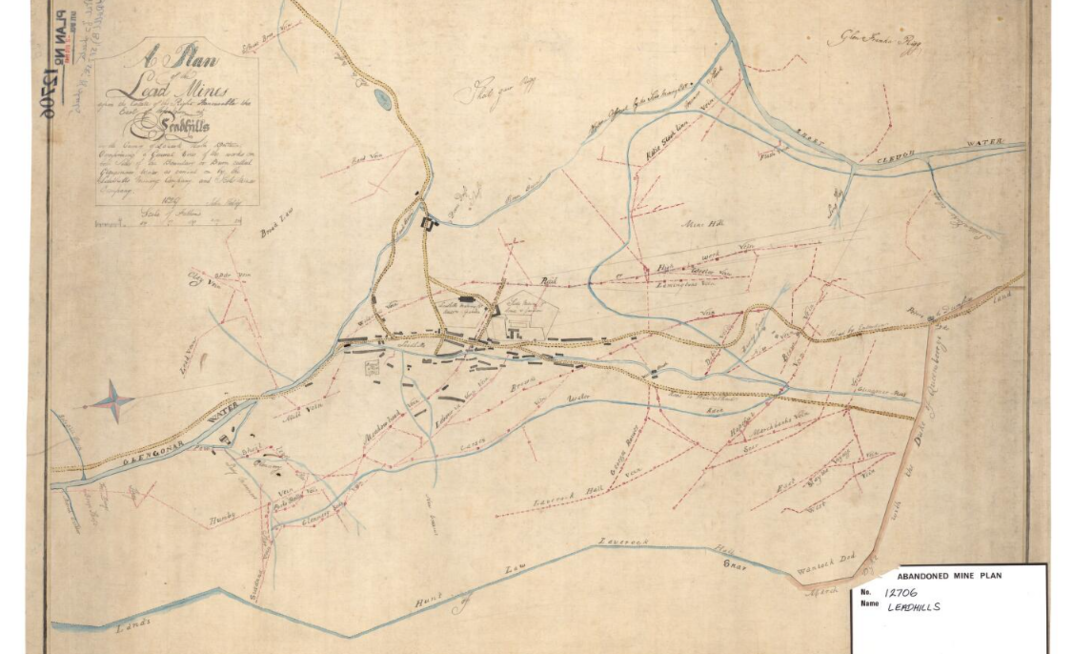 Mine plan of Leadhills Mine in Lanarkshire
