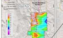  Four-mile trend of system (left) with regional context in southern Carlin trend area (right)