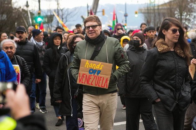 (SpotNews) CANADA-VANCOUVER-U.S.-VENEZUELA-PROTEST