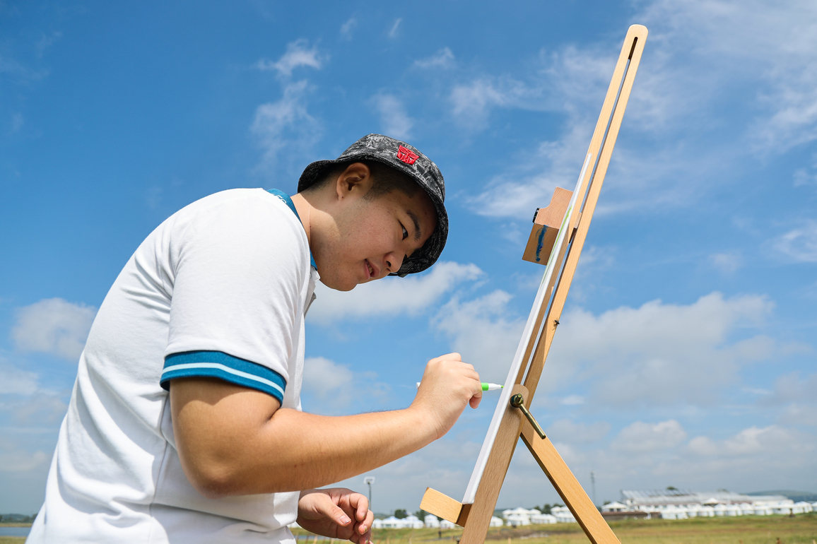 CHINA-BEIJING-AUTISTIC PAINTER (CN)