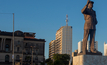 Independence square with first Mozambique presidente statue in centre: Civil unrest continues in Mozambique