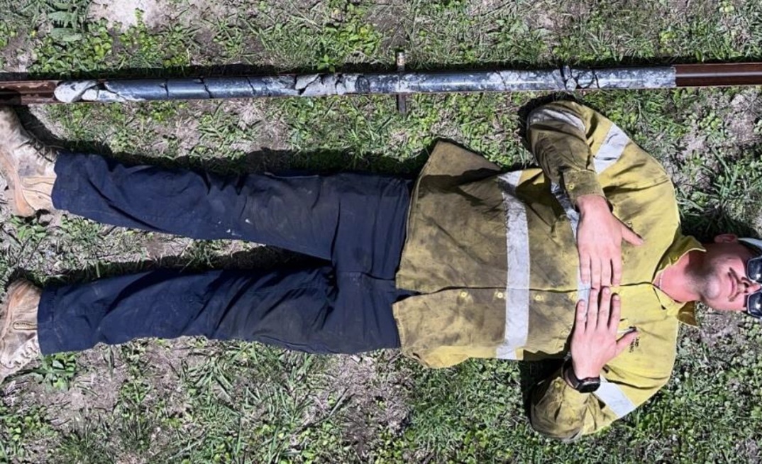 A section of a 2.2m-thick intersection at Banshee