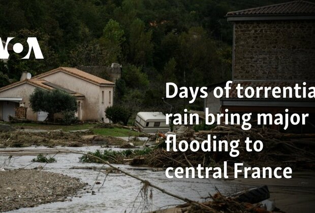 Days of torrential rain bring major flooding to central France