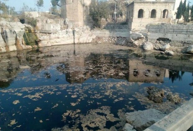 Pakistan authorities hasten to refill Katas Raj Temple pond in bid to cover up its deplorable condition