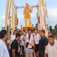 Assam CM Sarma unveils statue of freedom fighter Mangal Pandey at Silchar