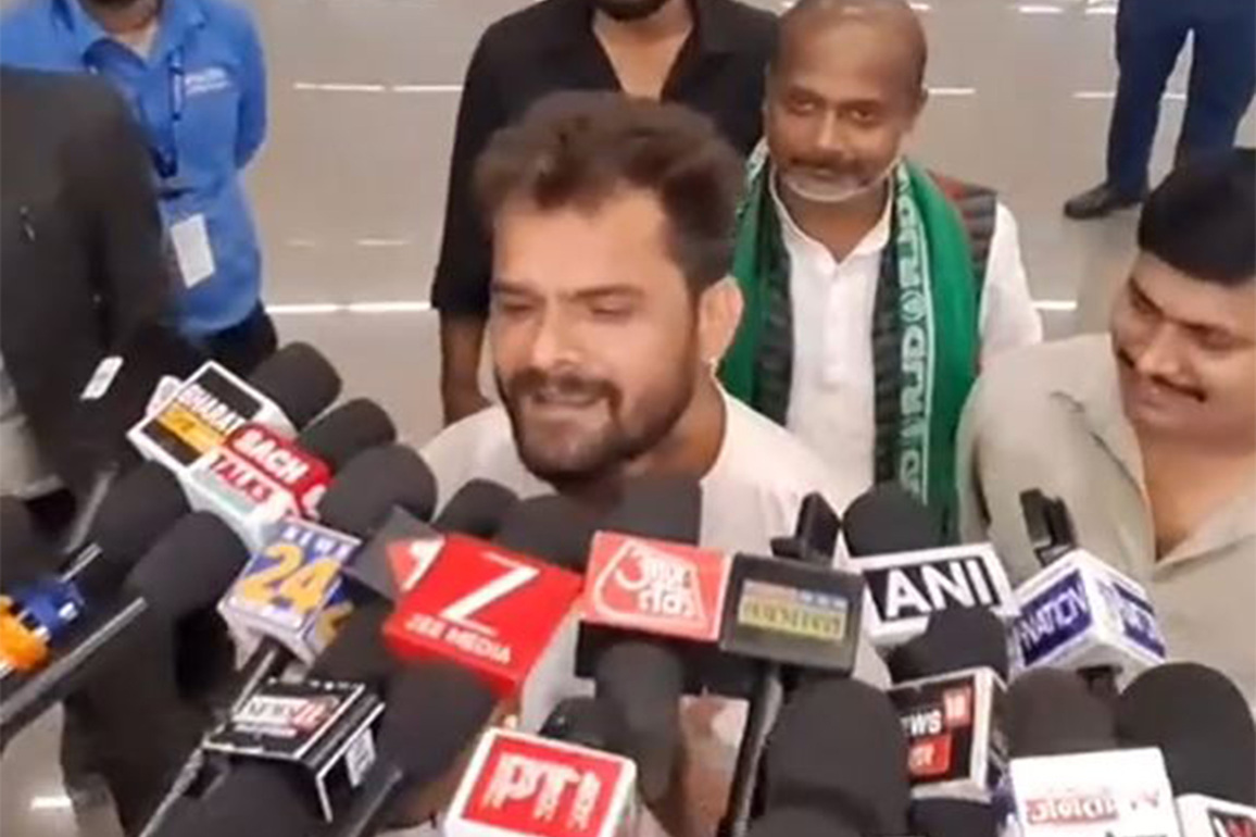 "Humara muskaan bata raha hai ki hamara sarkaar aa raha hai": Khesari Lal Yadav