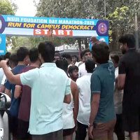 NSUI organises marathon to commemorate its foundation day in Delhi