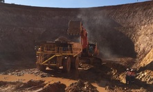 First ore being mined from the northern section of the pit 