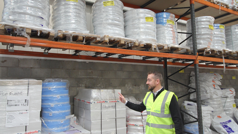 Tupling’s MD Tim Whitehead checking up on the Circoflo stock