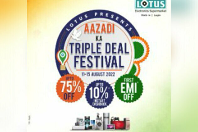 Lotus offers upto 70 per cent off and triple benefit on Independence Day