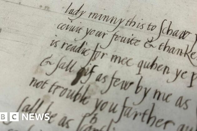 First known letter by King James VI of Scotland to go on display