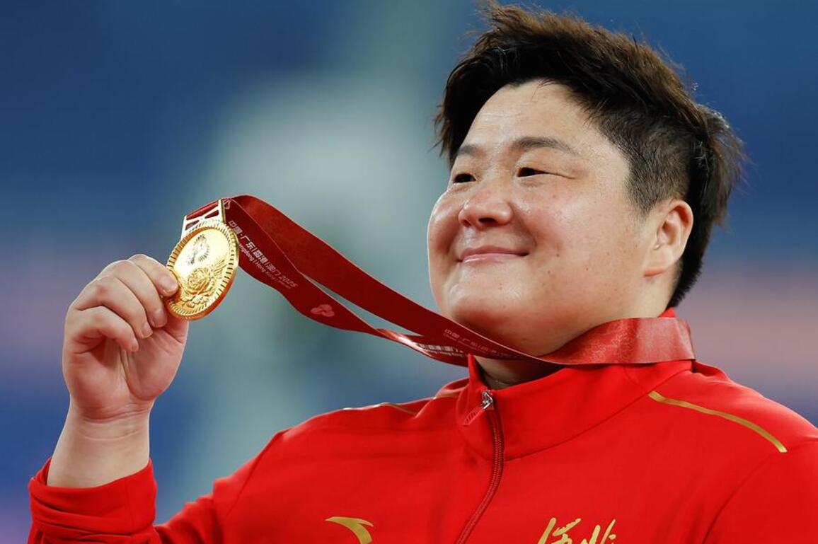 Olympic champion Gong wins fifth straight title of women's shot put at China's National Games