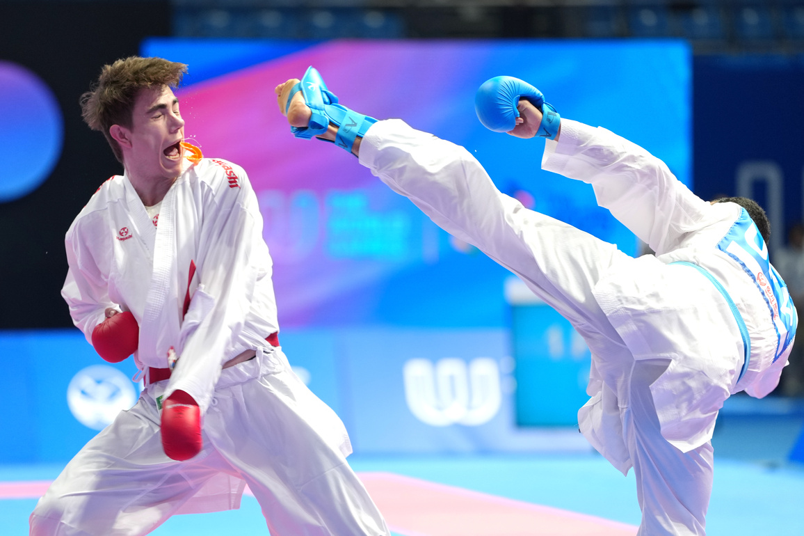 (SP)CHINA-CHENGDU-THE WORLD GAMES 2025-KARATE-MEN'S KUMITE +84KG-POOL ROUND (CN)