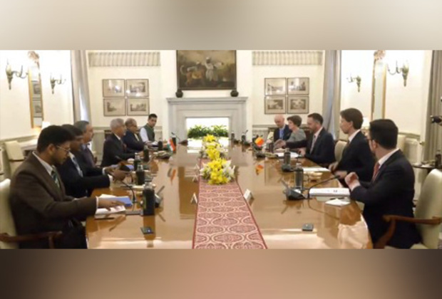 EAM S Jaishankar meets with Belgium's foreign minister, Maxime Prevot, at Hyderabad House