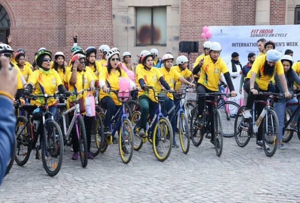 Women's Day special Fit India Sundays on Cycle held across nation