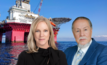 Amplitude Energy boss Jane Norman with Israeli billionaire Eyal Ofer, with the Equinox rig set to power a major Australian gas project.