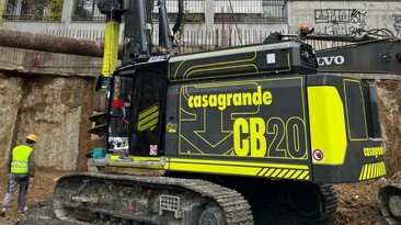 The first CB20 manufactured and the first machine of the new Casagrande CB Series making its jobsite debut in Belgrade, Serbia