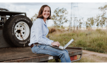  2022 Queensland AgriFutures Rural Women's Award Winner, Rebecca Bradshaw. Image credit: Jessica Howard